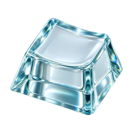 Glass keycap